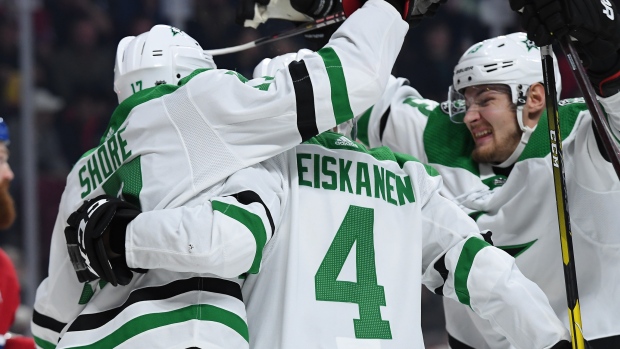 Dallas Stars celebrate, Francois Lacasse/NHLI via Getty Images Dallas Stars celebrate