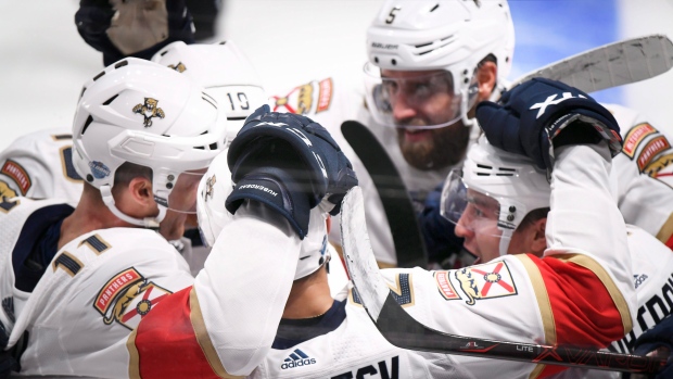 Florida Panthers celebrate , The Canadian Press Florida Panthers celebrate