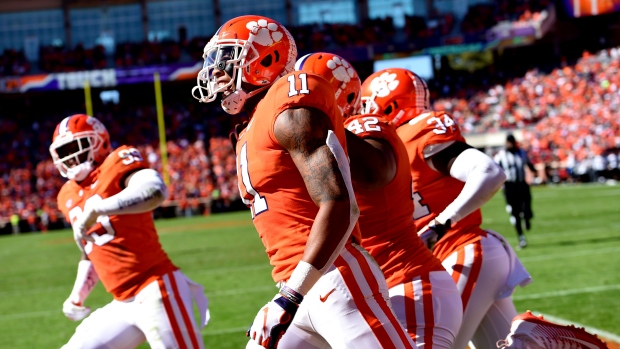 Clemson celebrates, The Canadian Press Clemson celebrates