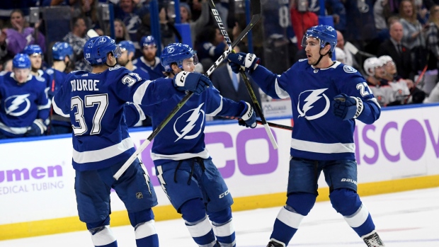 Tampa Bay Lightning celebrate, The Canadian Press Tampa Bay Lightning celebrate