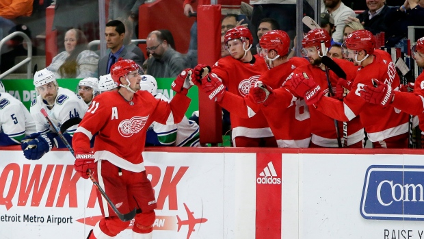 Detroit Red Wings celebrate 