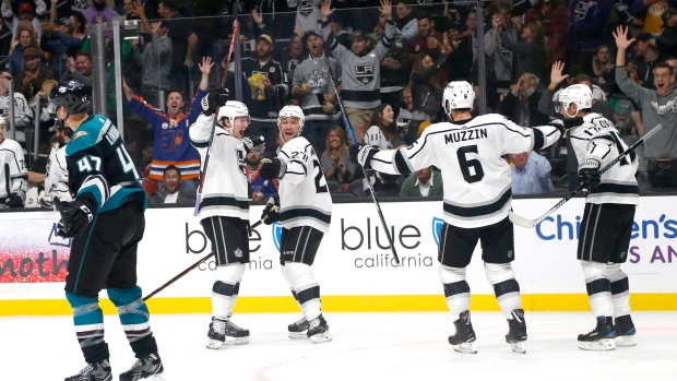 Los Angeles Kings celebrate, The Canadian Press Los Angeles Kings celebrate