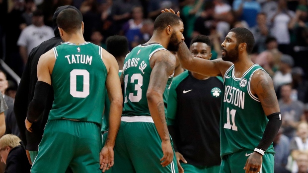 Boston Celtics celebrate, The Canadian Press Boston Celtics celebrate