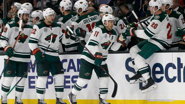 Minnesota Wild celebrate, The Canadian Press Minnesota Wild celebrate