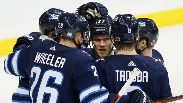 Winnipeg Jets celebrate