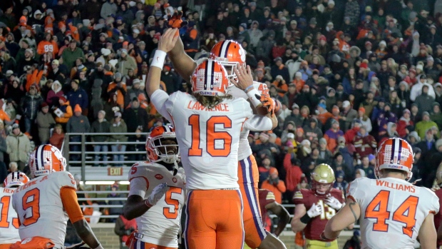 Trevor Lawrence Clemson Celebrates, The Canadian Press Trevor Lawrence Clemson Celebrates