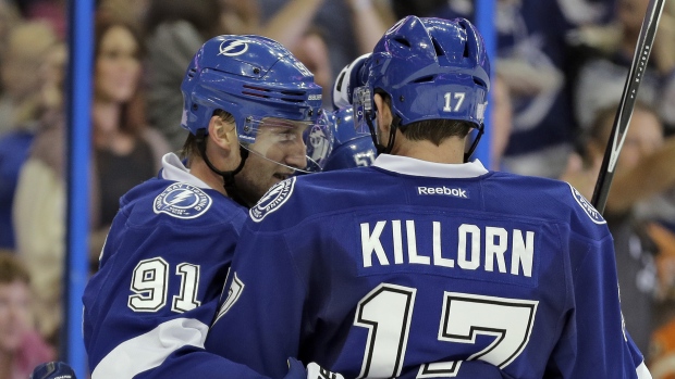 Stamkos, Killorn celebrate, The Canadian Press Stamkos, Killorn celebrate