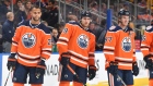 Darnell Nurse, Leon Draisaitl and Connor McDavid