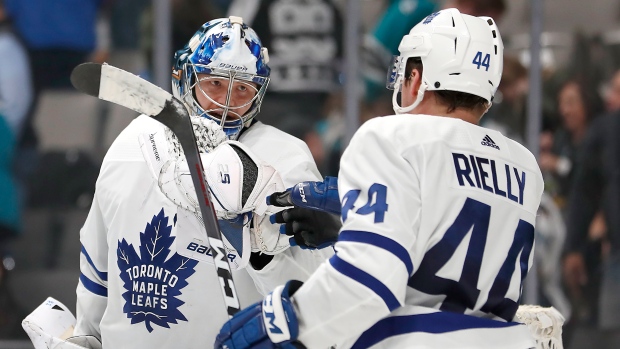 Frederik Andersen and Morgan Rielly, The Canadian Press Frederik Andersen and Morgan Rielly