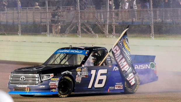 Moffitt and underdog race team win Truck Series title Article Image 0, The Canadian Press Moffitt and underdog race team win Truck Series title Article Image 0