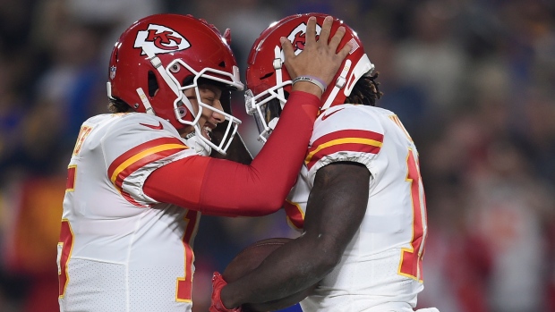 Patrick Mahomes and Tyreek Hill