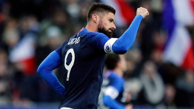 Olivier Giroud, The Canadian Press Olivier Giroud