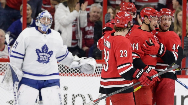 Frederik Andersen, Justin Williams (14), The Canadian Press Frederik Andersen, Justin Williams (14)