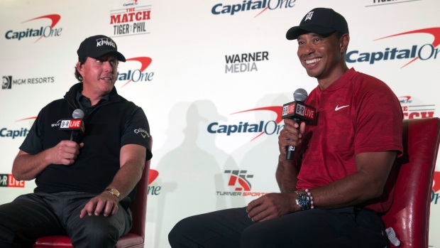 Phil Mickelson and Tiger Woods