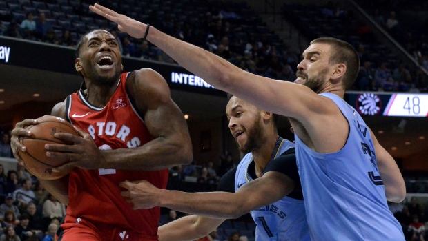 Kawhi Leonard, Kyle Anderson, Marc Gasol, The Canadian Press Kawhi Leonard, Kyle Anderson, Marc Gasol