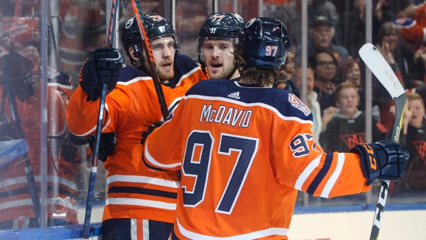 Edmonton Oilers celebrate