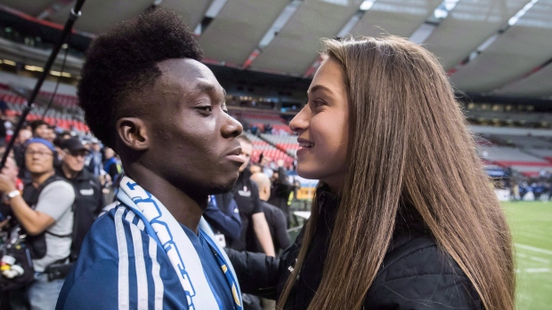 Alphonso Davies Jordyn Huitema, The Canadian Press Alphonso Davies Jordyn Huitema