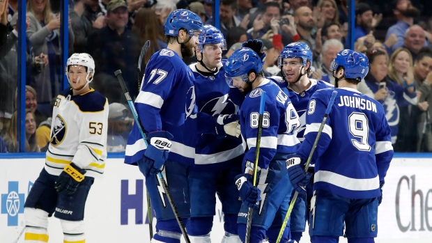 Tampa Bay Lightning celebrate, The Canadian Press Tampa Bay Lightning celebrate