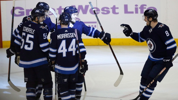 Mark Scheifele Blake Wheeler Josh Morrissey Nikolaj Ehlers Jacob Trouba , The Canadian Press Mark Scheifele Blake Wheeler Josh Morrissey Nikolaj Ehlers Jacob Trouba