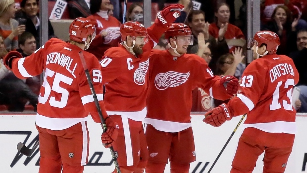 Gustav Nyquist Niklas Kronwall Henrik Zetterberg Pavel Datsyuk, The Canadian Press Gustav Nyquist Niklas Kronwall Henrik Zetterberg Pavel Datsyuk