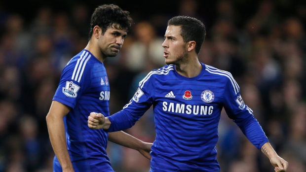 Diego Costa and Eden Hazard