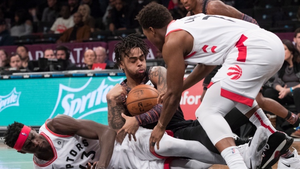 Pascal Siakam Kyle Lowry D'Angelo Russell, The Canadian Press Pascal Siakam Kyle Lowry D'Angelo Russell