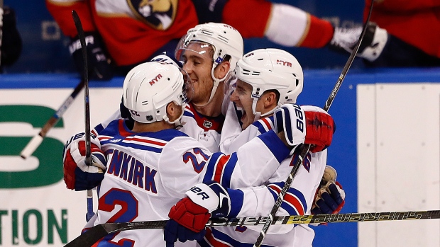 New York Rangers celebrate, The Canadian Press New York Rangers celebrate