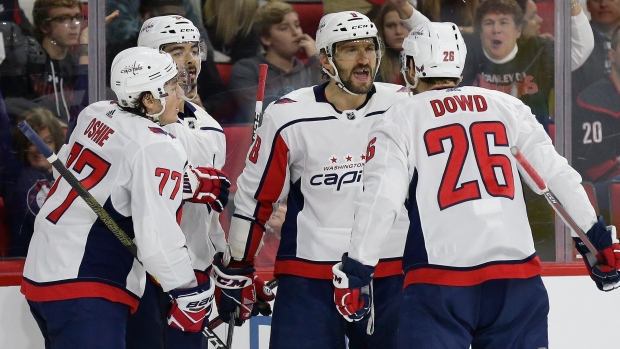Alex Ovechkin T.J. Oshie Nic Dowd Jonas Siegenthaler, The Canadian Press Alex Ovechkin T.J. Oshie Nic Dowd Jonas Siegenthaler