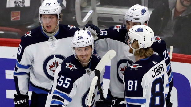 Winnipeg Jets celebrate, The Canadian Press Winnipeg Jets celebrate