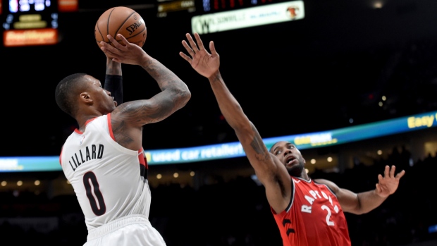 Damian Lillard and Kawhi Leonard , The Canadian Press Damian Lillard and Kawhi Leonard