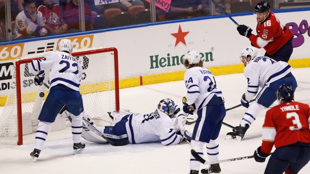 Barkov scores vs. Leafs, The Canadian Press Barkov scores vs. Leafs