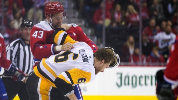 Tom Wilson and Jamie Oleksiak