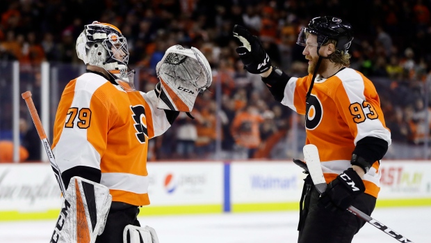 Carter Hart and Jakub Voracek, The Canadian Press Carter Hart and Jakub Voracek