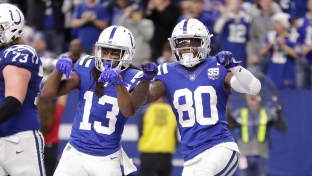 Indianapolis Colts Players Celebrate