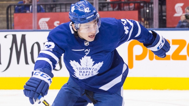 Leafs loan Moore to Marlies after debut - TSN.ca