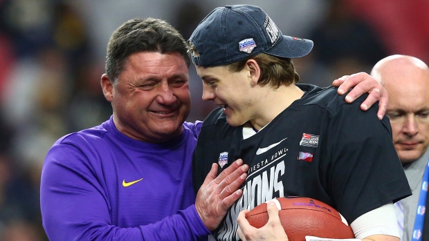 Ed Orgeron Joe Burrow, The Canadian Press Ed Orgeron Joe Burrow
