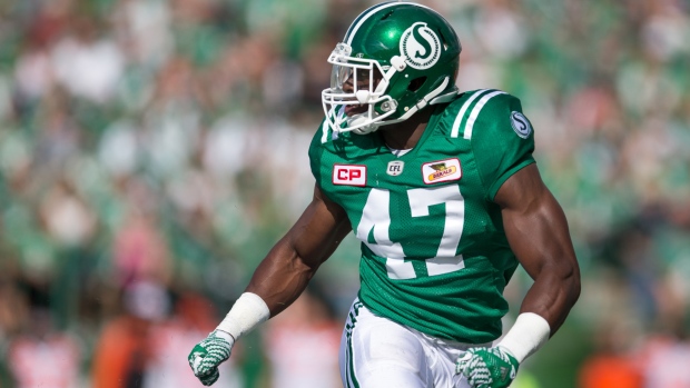 Sam Eguavoen, Saskatchewan Roughriders Sam Eguavoen