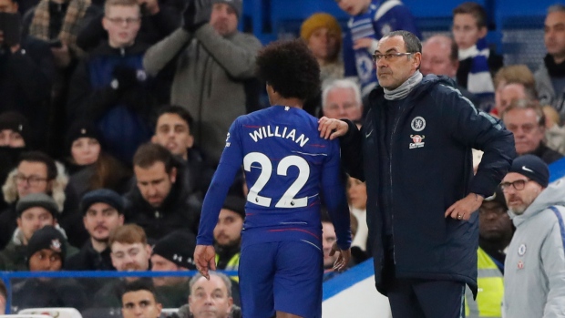 Willian and Maurizio Sarri, The Canadian Press Willian and Maurizio Sarri