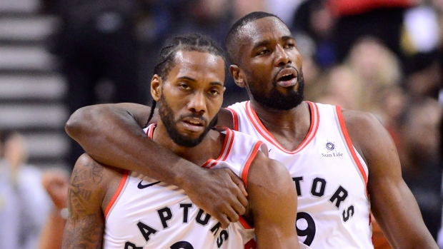 Serge Ibaka and Kawhi Leonard