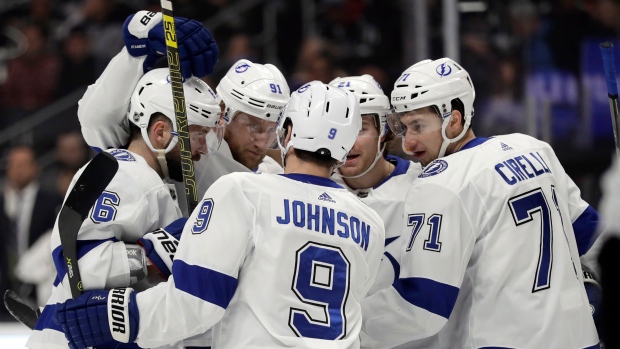 Tampa Bay Lightning celebrate, The Canadian Press Tampa Bay Lightning celebrate