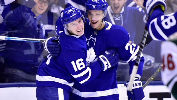 Mitch Marner and Nikita Zaitsev