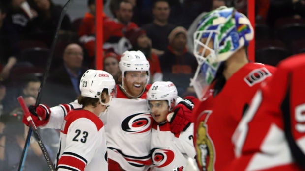 Dougie Hamilton and Brock McGinn, The Canadian Press Dougie Hamilton and Brock McGinn