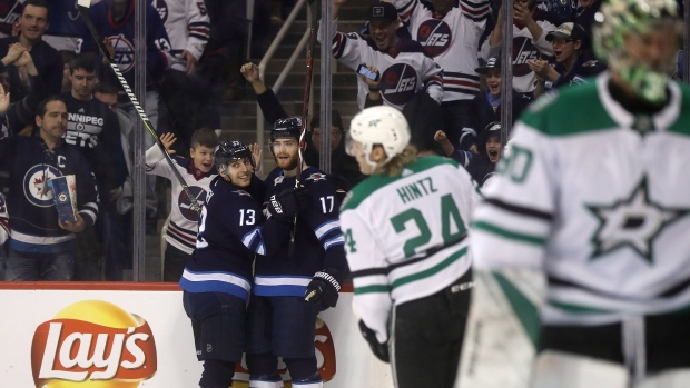 Winnipeg Jets celebrate, The Canadian Press Winnipeg Jets celebrate