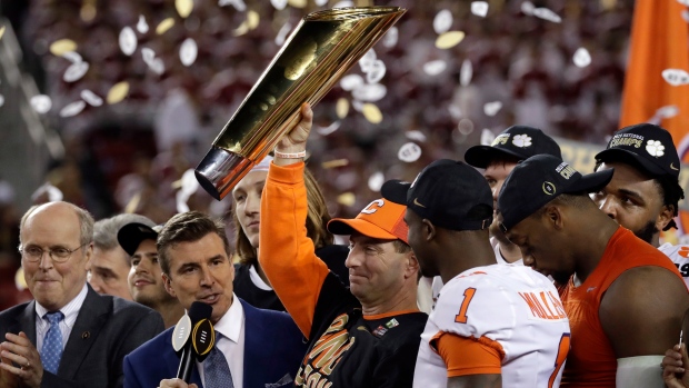 Dabo Swinney and Clemson football team, The Canadian Press Dabo Swinney and Clemson football team