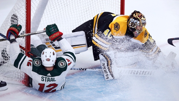 Eric Staal Tuukka Rask, The Canadian Press Eric Staal Tuukka Rask