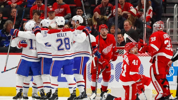 Montreal Canadiens celebrate, The Canadian Press Montreal Canadiens celebrate