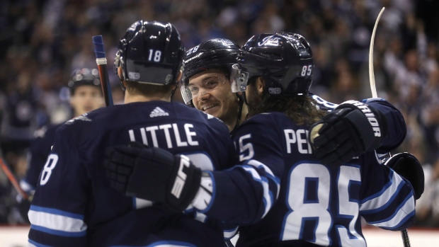 Winnipeg Jets celebrate, The Canadian Press Winnipeg Jets celebrate