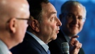 Photo: The Canadian Press, License: N/A, Created: 2019:01:09 04:16:28 Bill Daly, Gary Bettman, Tod Leiweke