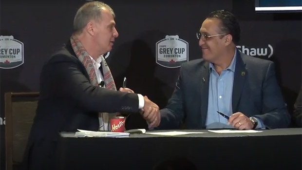 Commissioner Randy Ambrosie signs letter of intent to expand into Mexico, CFL Commissioner Randy Ambrosie signs letter of intent to expand into Mexico