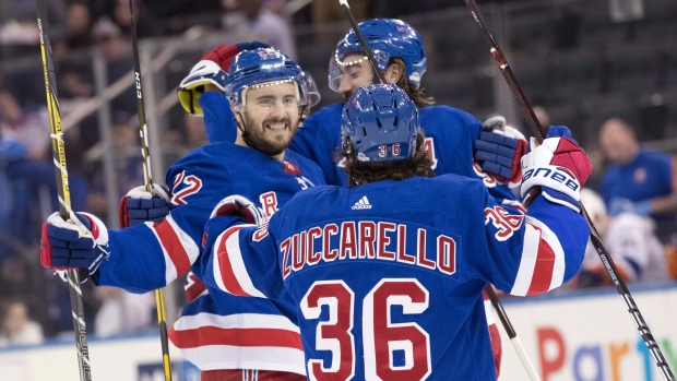 New York Rangers celebrate, The Canadian Press New York Rangers celebrate